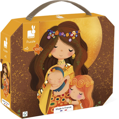 Janod – Puzzle inspiriert von Gustav Klimt – im Puzzleetui – 100 Teile – geeignet ab 6 Jahren