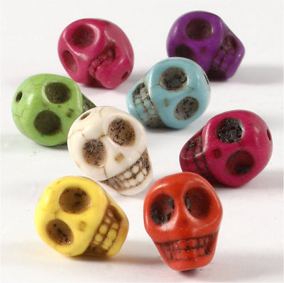 Creativ Company Howlith, D 12 mm, Lochgröße 1,5 mm, kräftige Farben, 32 Stück 1 Box