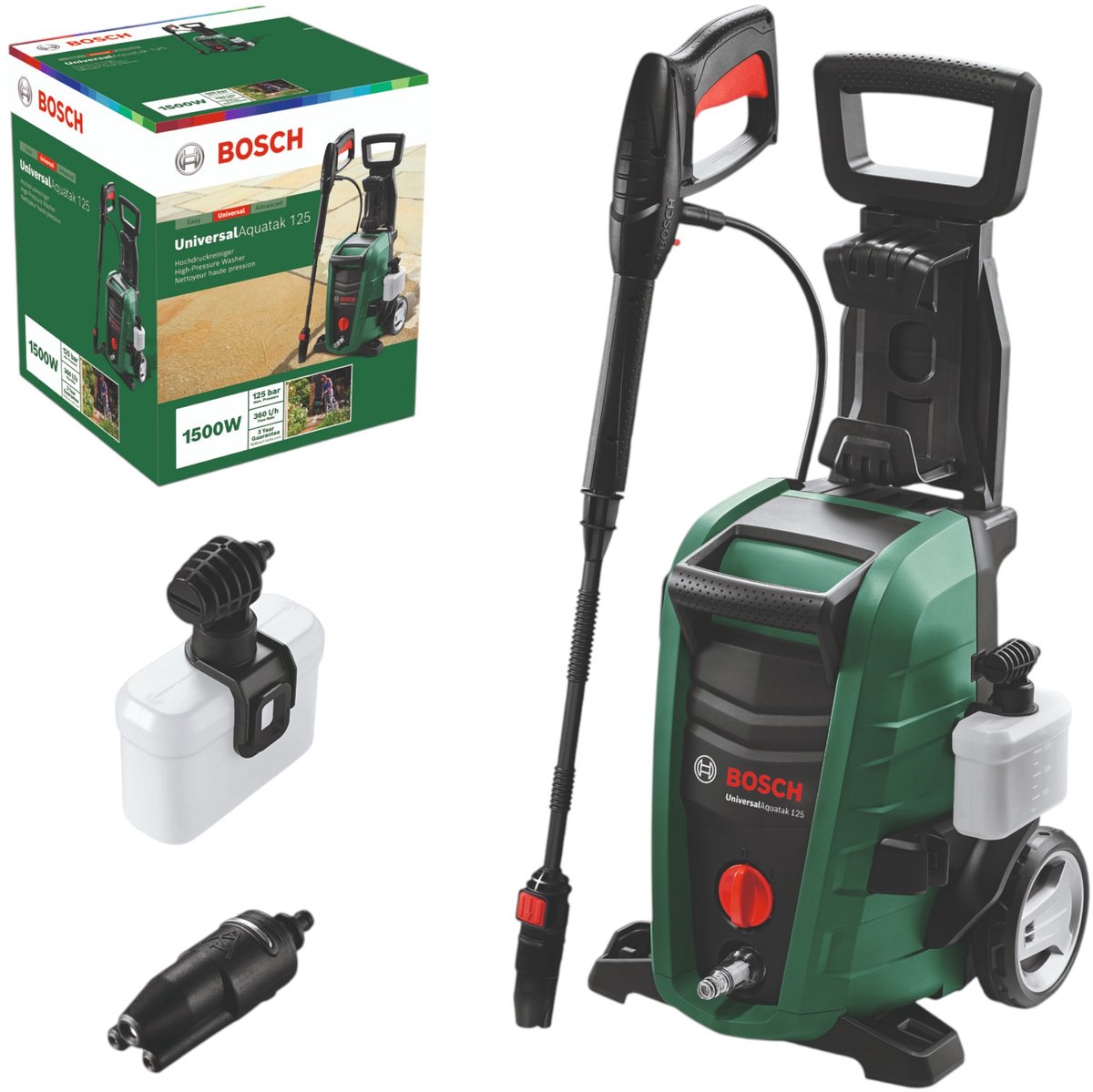 Bosch Universal Aquatak 125 Hochdruckreiniger – kabelgebunden – 1500 W – 125 bar