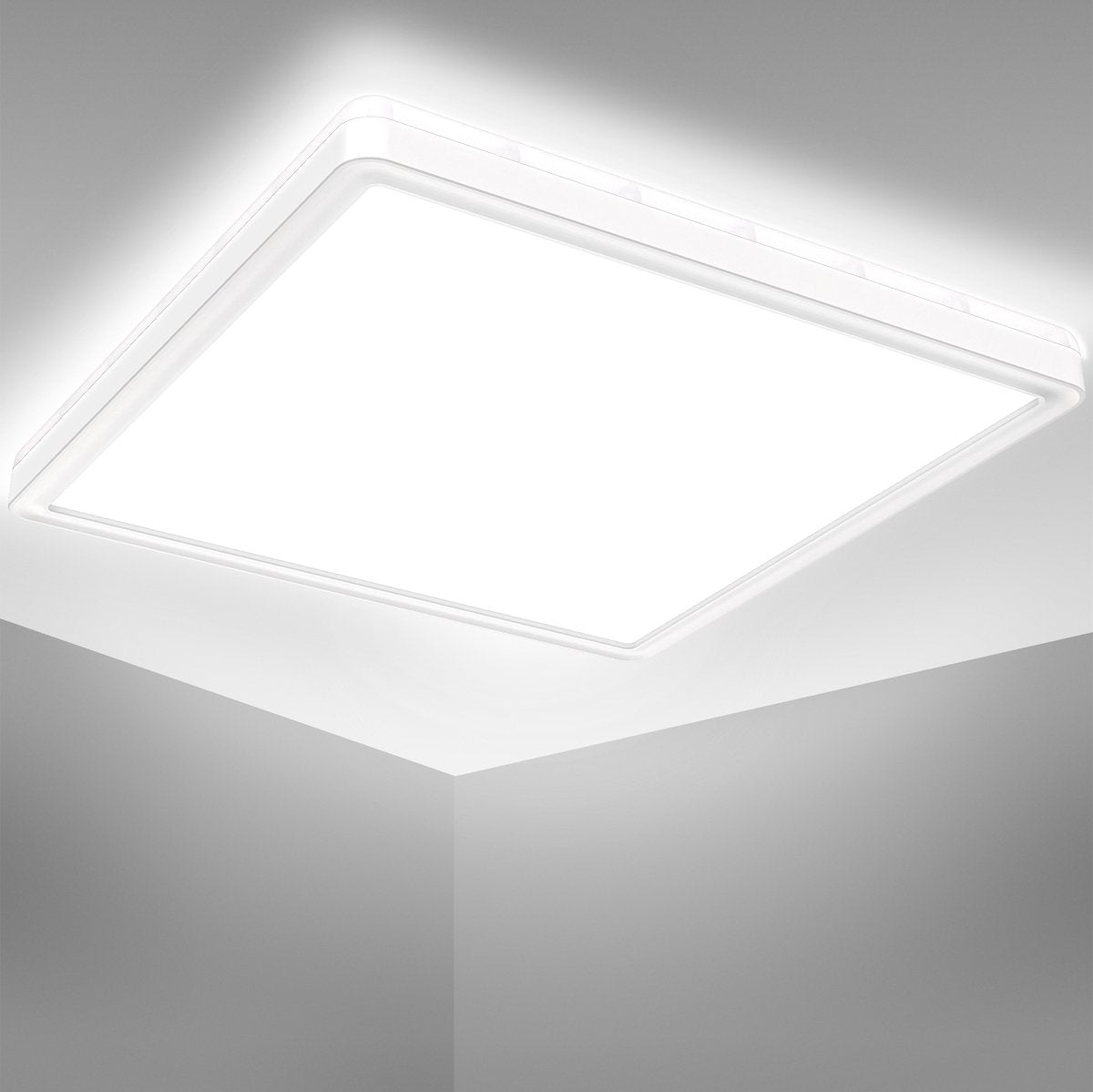 Briloner b.k.licht – LED-Badezimmerbeleuchtung – Badezimmer-Deckenleuchte – IP44 – neutralweißes Licht 4.000 K – 18 W – 29 x 29 cm