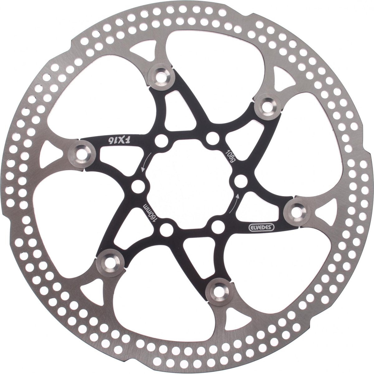 Elvedes Fx Bremsscheibe 160mm 108gr schwarz 2015146