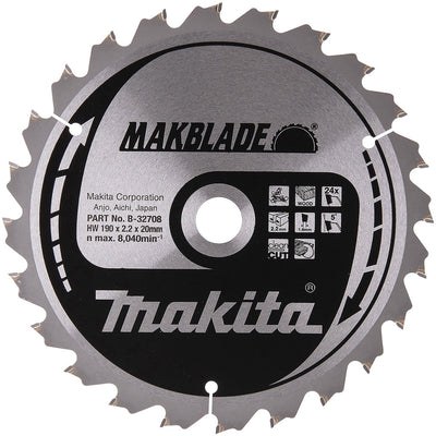 Makita Zubehör Kappsägeblatt | Holz | 190x20x2,2 24t 5g - b-32708