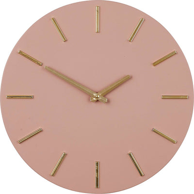 Mica Dekorationen Wanduhr – Roségold – D36 cm – Aluminium – Wanduhr – rund