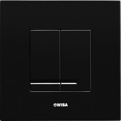 Wisa xs Bedienfeld – quadratisch – 16 x 16 x 1 – Dualflush – Kunststoff – schwarz