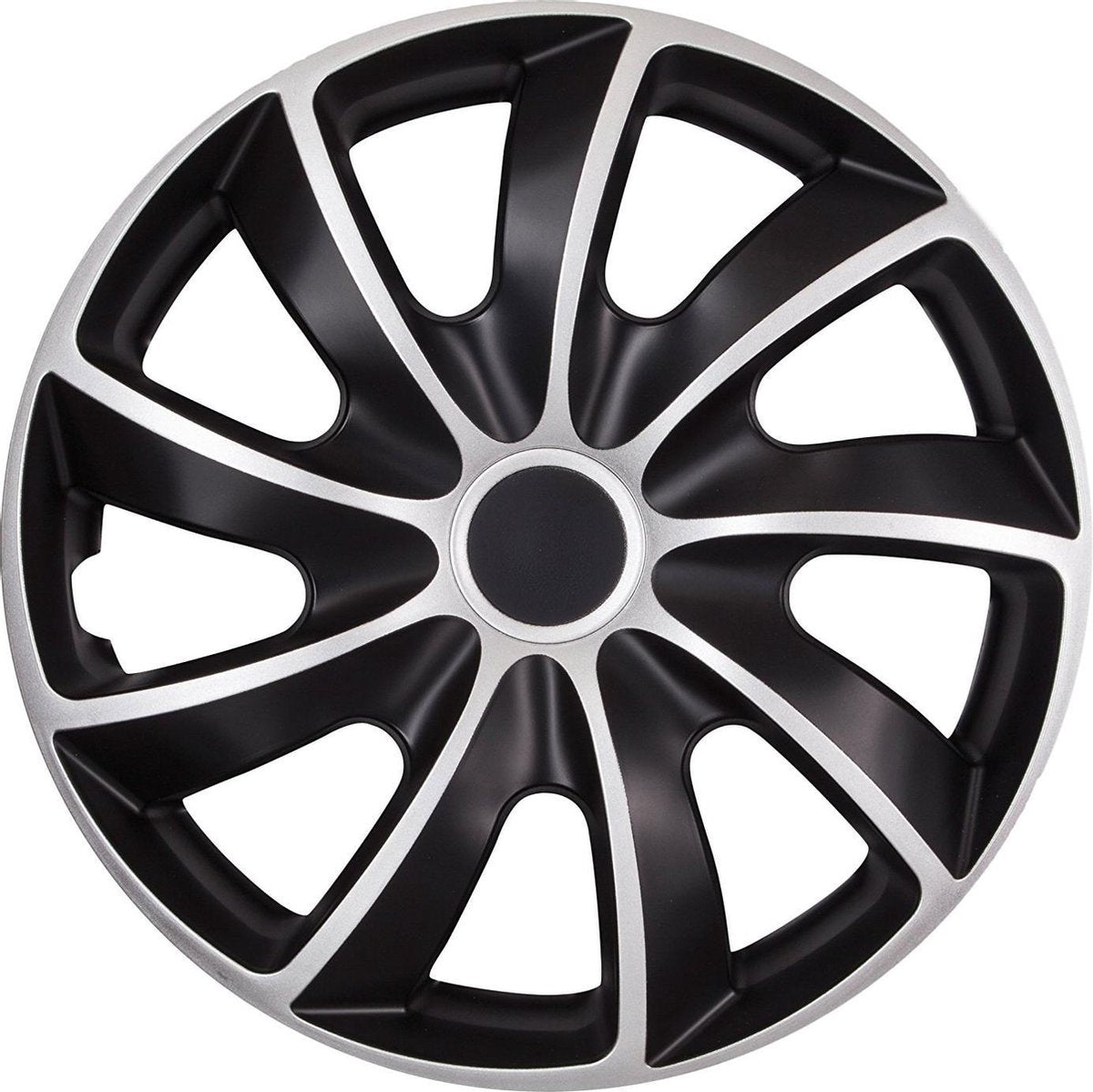Quad Nrm Bicolor Radkappen 17 – 4er-Set – Schwarz mit Silber