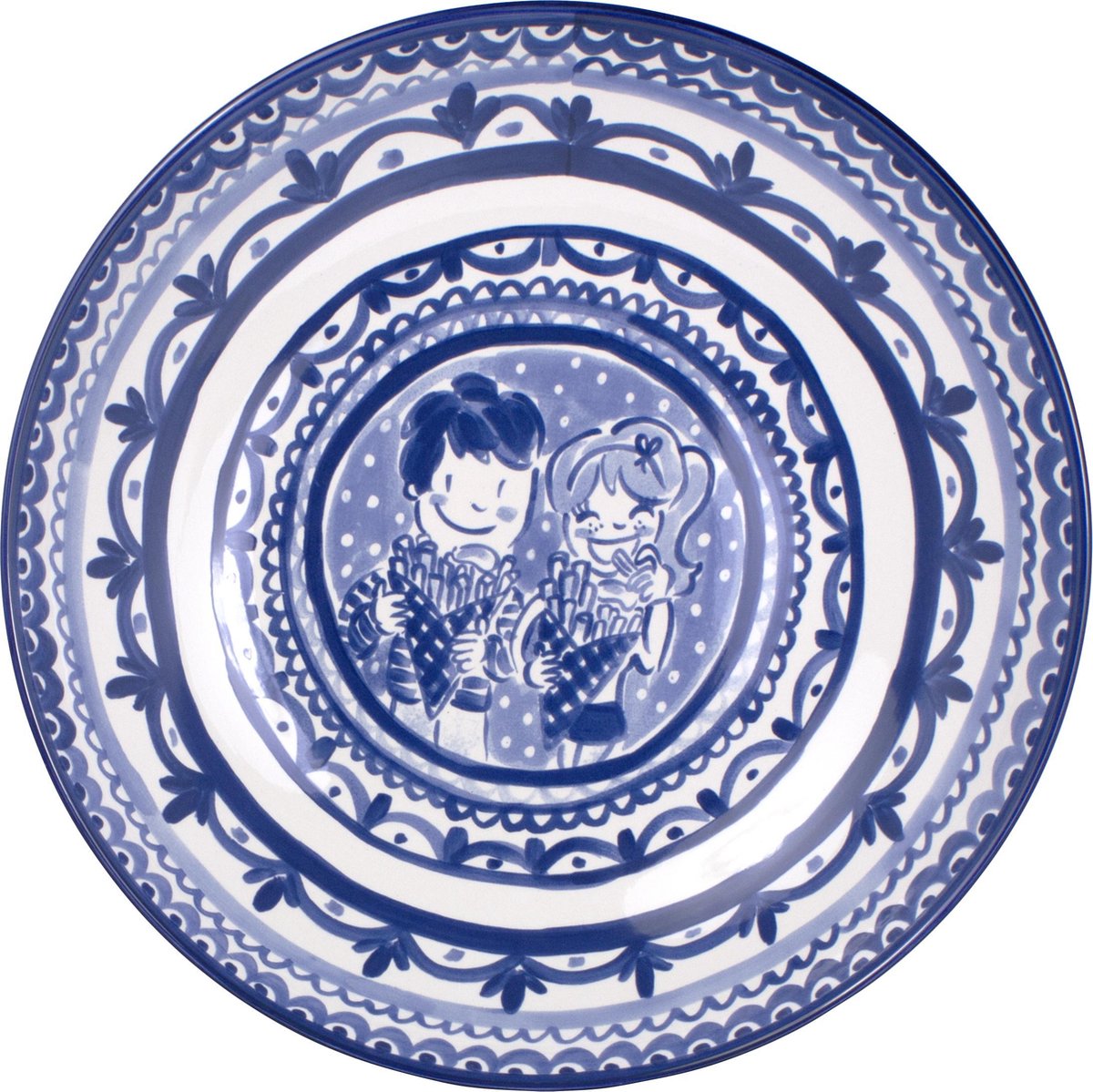 Blond Amsterdam delft blond - Schüssel - ø 36 cm - blau