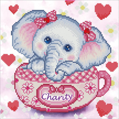 Diamond dotz® Diamond Dotz Charity Elefant – Diamantmalerei – 7.756 Dotz – 30 x 30 cm