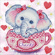 Diamond dotz® Diamond Dotz Charity Elefant – Diamantmalerei – 7.756 Dotz – 30 x 30 cm