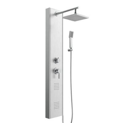 Schütte Schütte Duschplatte mit einem Knopfmixer Tahiti Edelstahl