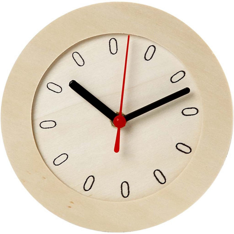 Uhr mit Holzrahmen