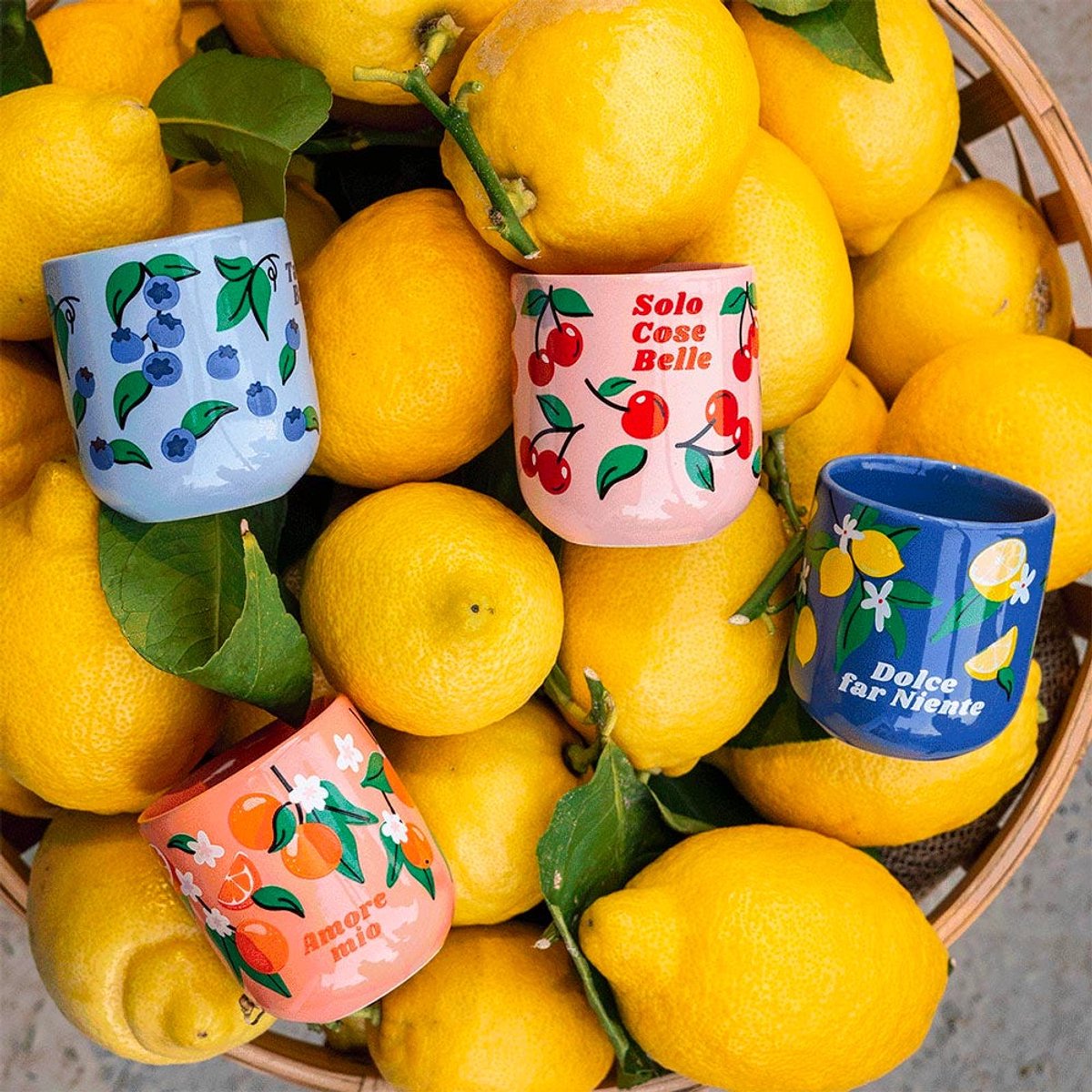 Bialetti Mercato della Frutta Becher – 4er-Set – mehrfarbig