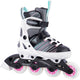 Tempish Systent Inlineskates – Inline-Skates – verstellbar – Kinder – Weiß Schwarz Rosa – Größe 33–36