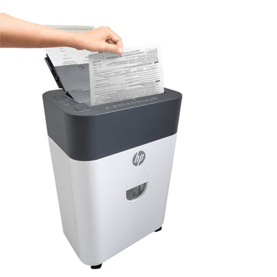 HP Oneshred Autofeed 100 cc – Aktenvernichter – 9 Klingen P-4 DIN 66399 – Autofeeder – Aktenvernichter – 17 Liter – Räder – Büro, Heimgebrauch – Weiß