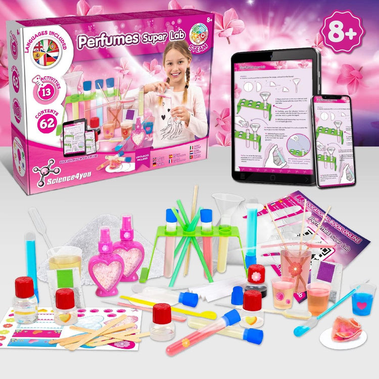 Science 4 you science4you Parfüm - Experimentierset - Parfüm selbst herstellen - 33 Teile - 3 Experimente - Ab 8 Jahren
