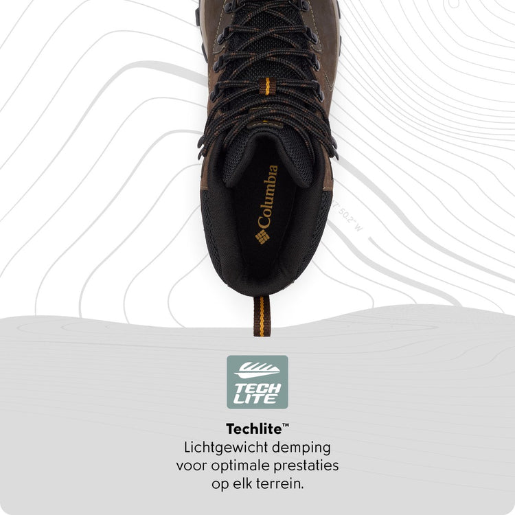 Columbia Newton Ridge™ Plus II wasserdichte Herren-Wanderstiefel – Cordovan, Squash – Größe 42