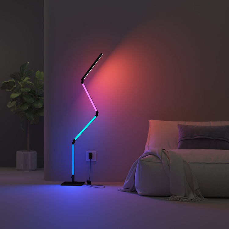 Calex smarte LED-Stehleuchte – multifunktionale WiFi-Eckleuchte – Stehleuchte – Stimmungsbeleuchtung – RGB und weißes Licht – ca