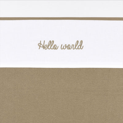 Meyco Baby Hello World Bettlaken – Taupe – 100 x 150 cm – 0,3 Tog