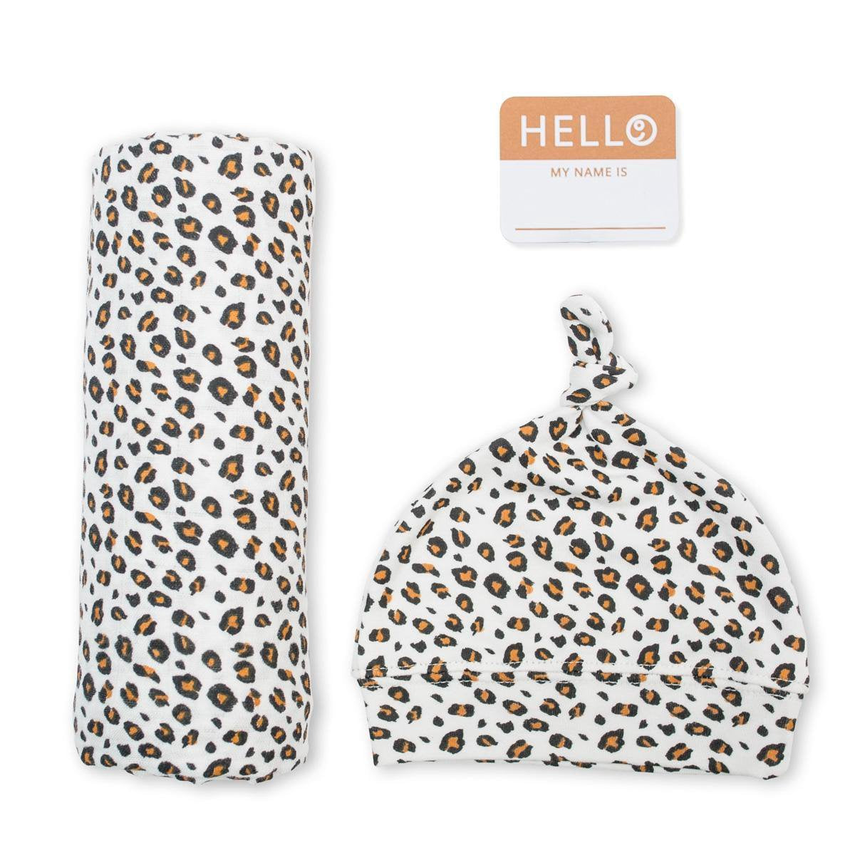 Lulujo Hallo Welt – Wickelmütze – Leopard