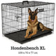 Flamingo Hundebox XL – faltbare Hundebox Auto – Hundebox Drahtkäfig schwarz – 109x70x77 cm – Hundebox Ebo schwarz