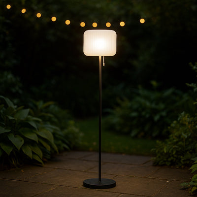 Calex Solarenergie-Stehleuchte Latina – wiederaufladbar – Solar – 150 cm – Stehleuchte für den Außenbereich – kabellos – dimmbar – warmweißes Licht RGB – wasserdicht – Dekoration für den Garten – Stimmungsbeleuchtung – Schwarz