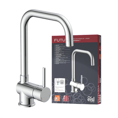 EiSl Eisl Kitchen Mixer Futura Low -Pressure Chrom -gelenkt