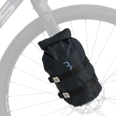 BBB Cycling Bikepacking Fahrradtasche 4 Liter – Montage: Vorderradgabel – wasserdichter Packsack mit Halterung – Bikepacking-Taschen – Stackpack BSB-145