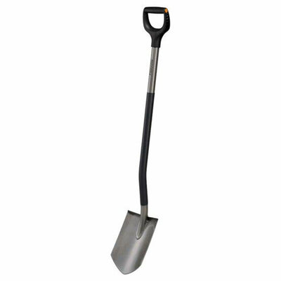 Ergonomische Serie von Fiskars – scharfer Spaten – Ergo-Griff – Premium-Stahl – 26°-Winkel