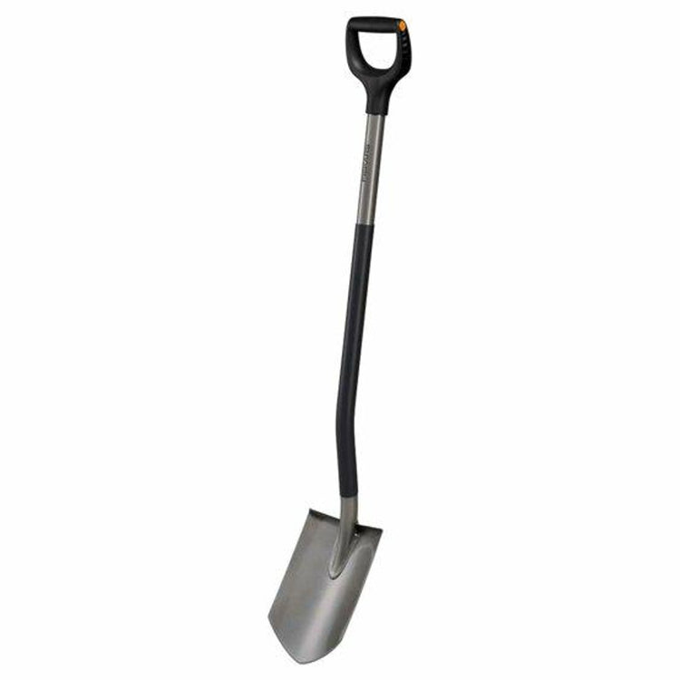 Ergonomische Serie von Fiskars – scharfer Spaten – Ergo-Griff – Premium-Stahl – 26°-Winkel
