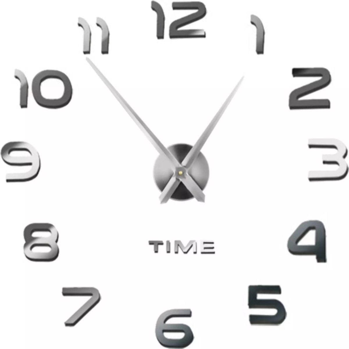 Ruhhy DIY-Wanduhr – verstellbare Größe 60–130 cm – moderner Spiegeleffekt