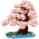 Bandai – Nanoblock – Deluxe-Kirschblüte – Steinfigur – 990-Stein-Kirschbaum-Bauset – Pixelfiguren-Bausatz – Mini-Steinbaubaum – NBC048