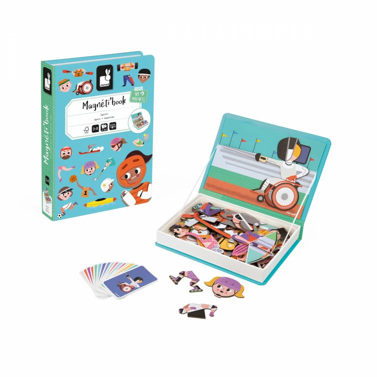 Janod - Magnetibook - Sport - Magnetbuch-Spielset