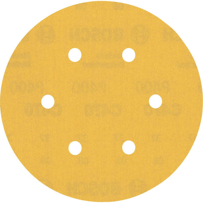 Bosch 50x Expert C470 Schleifpapier mit 6 Löchern für Exzenter ...