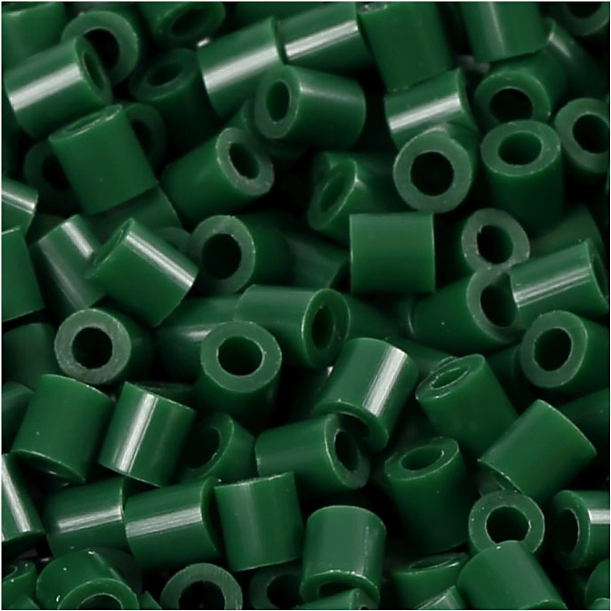 Nabbi-Fotoperlen, Größe 5x5 mm, Lochgröße 2,5 mm, mittel, dunkelgrün (9), 1100 Stück 1 Box