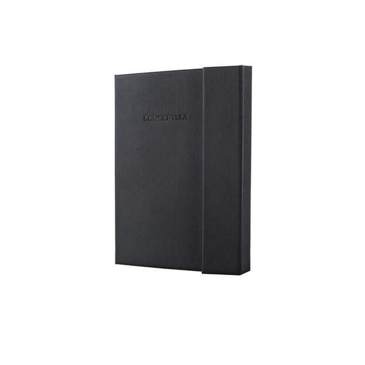 Sigel Notizbuch – Conceptum Pure – A5 – Schwarz – Hardcover – 194 Seiten – 80 Gramm – Diamant – mit Magnetverschluss – Si-Co161