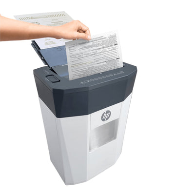HP Oneshred Autofeed 80cc – Aktenvernichter – 8 Klingen P-4 DIN 66399 – Autofeeder – Aktenvernichter – 15 Liter – Büro, Heimgebrauch – Weiß