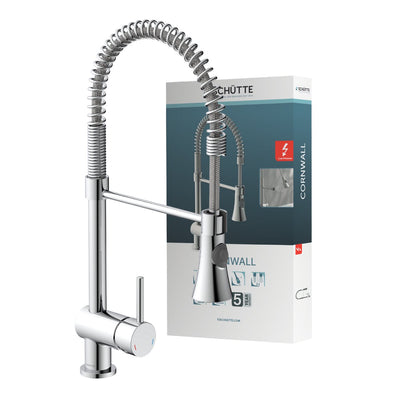 Schütte Schütte ein Tutton -Mixer mit Spiralfeder Cornwall Niederdruck Chrom