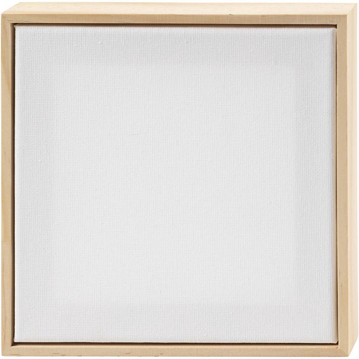 Creativ Company Keilrahmen mit Rahmen, Größe 15,8x15,8 cm, 280 g, weiß, 1 Stück