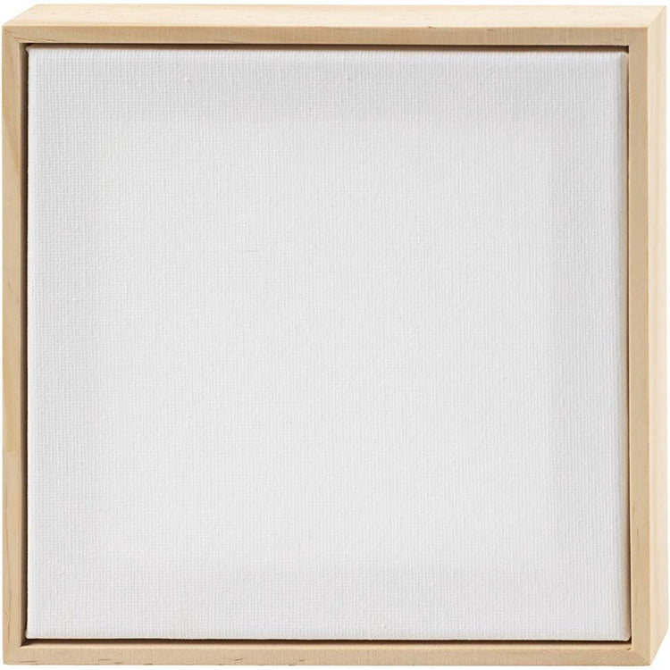 Creativ Company Keilrahmen mit Rahmen, Größe 15,8x15,8 cm, 280 g, weiß, 1 Stück