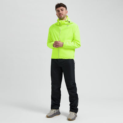 Rogelli Commuter Core Regenanzug Damen und Herren – wasserdicht – Regenmantel und Regenhose – Gelb Schwarz – Größe 3XL