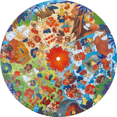 Hape Puzzle Steinzeit – Lernspielzeug aus Karton 102 Teile.