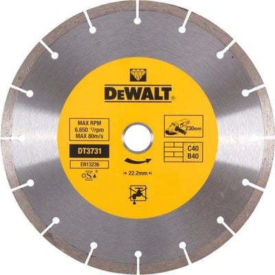 Dewalt Diamanttrennscheibe, segmentiert, 230 mm, dt3731-qz – dt3731-qz