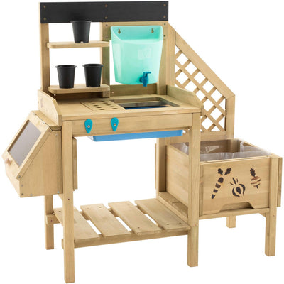 Tp Toys Deluxe Blumentopftisch für Kinder – Gartenarbeit, Zuchtbox, Kaltgewächshaus