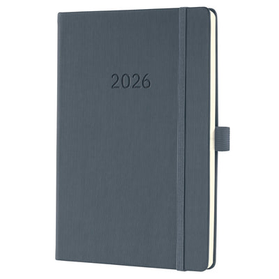 Sigel Wochenplaner 2026 Conceptum – Größe A5 – Dunkelgrau – Hardcover – SI-C2666