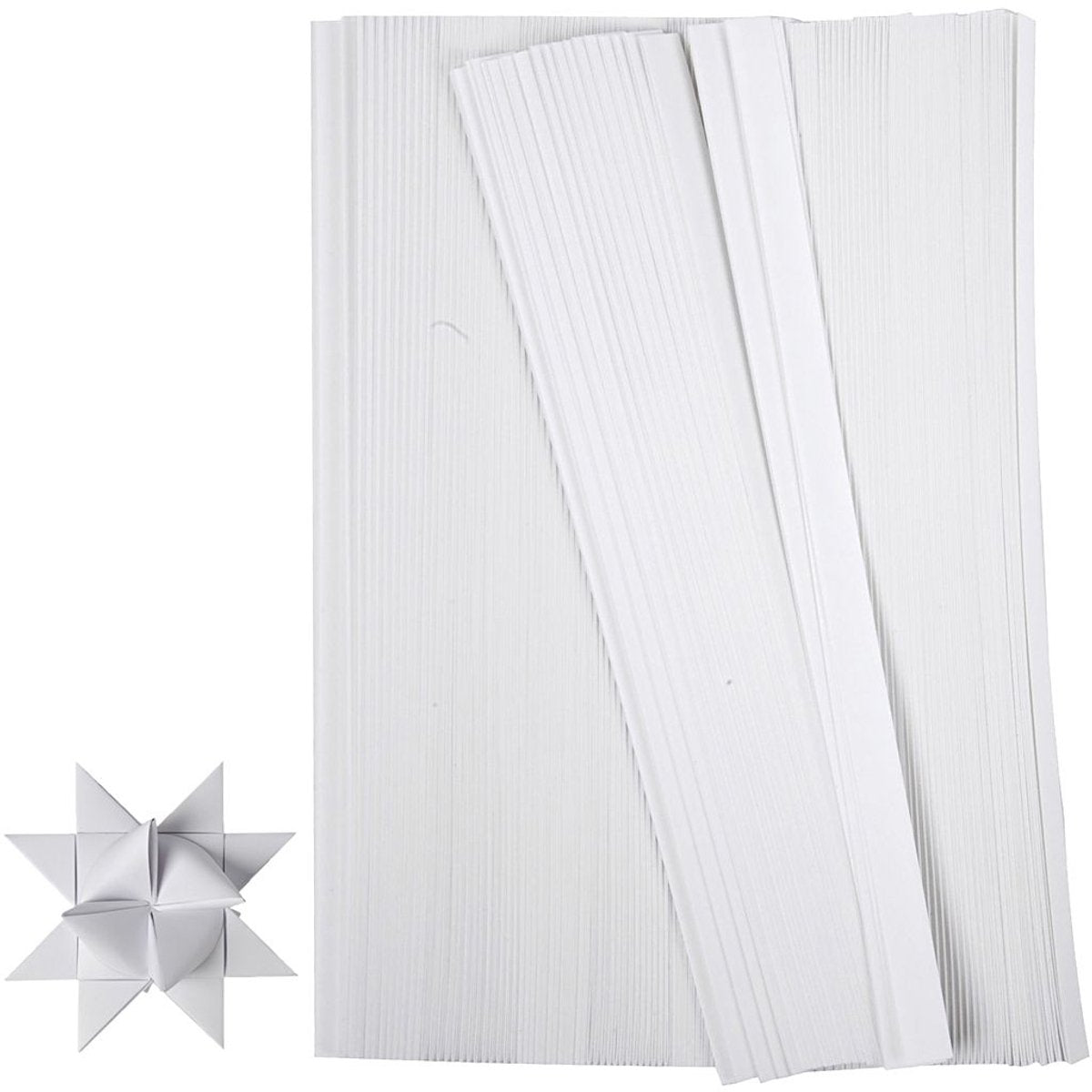 Creativ Company Flechtstreifen, L: 45 cm, B: 15 mm, T 6,5 cm, weiß, 500 Streifen 1 Box