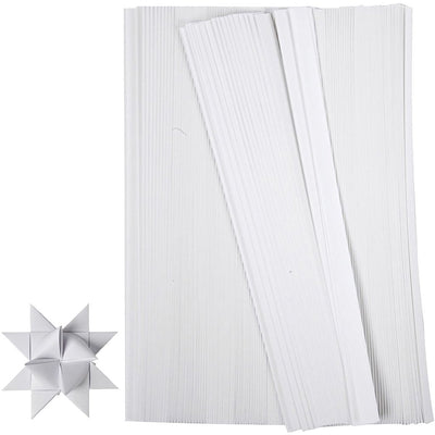 Creativ Company Flechtstreifen, L: 45 cm, B: 15 mm, T 6,5 cm, weiß, 500 Streifen 1 Box