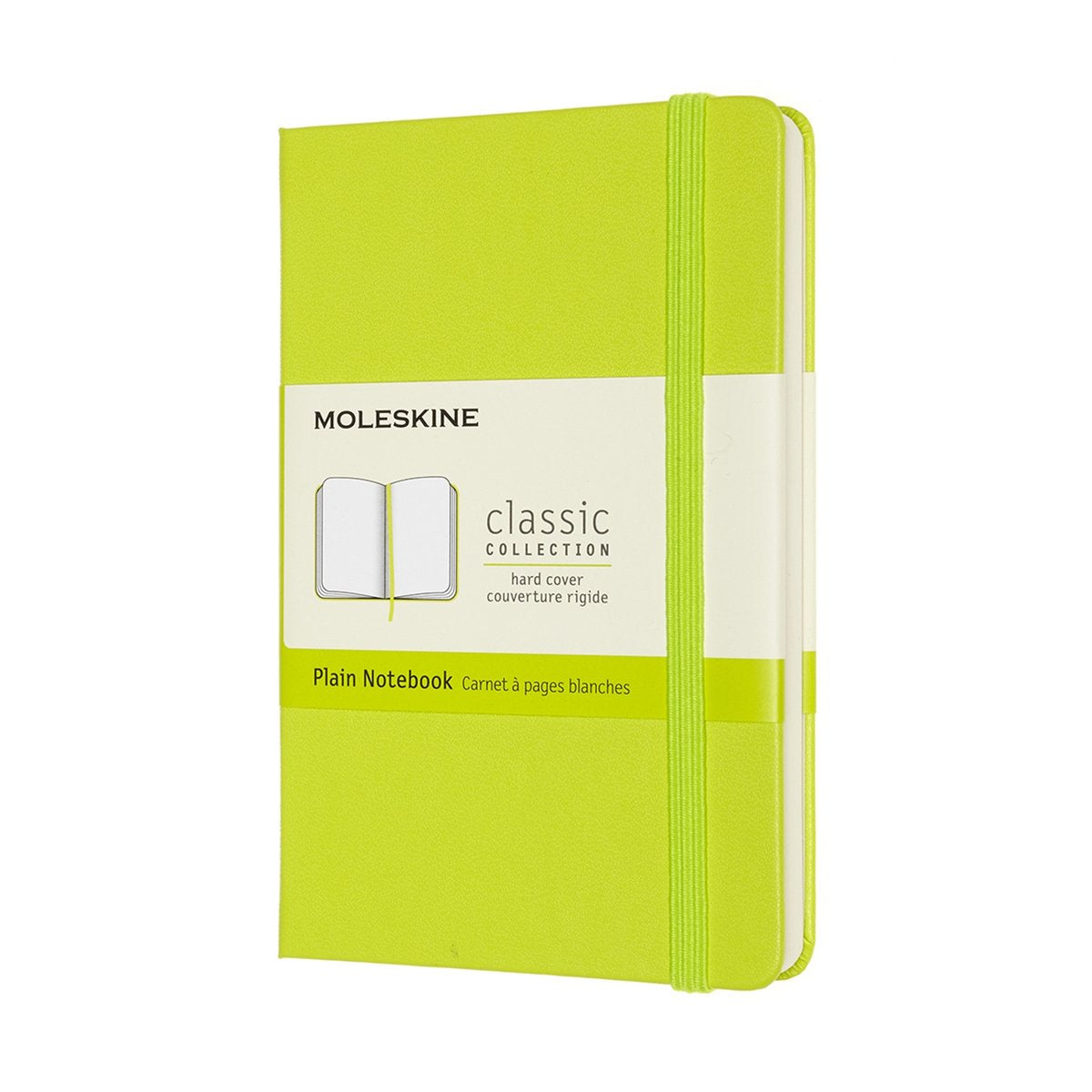Klassisches Moleskine-Notizbuch – Tasche – Hardcover – leer – Zitronengrün