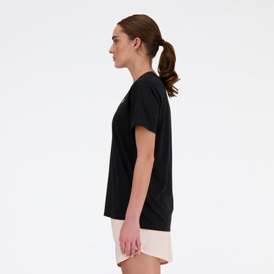 New Balance Sport Essential T-Shirt Damen Sportshirt - Schwarz