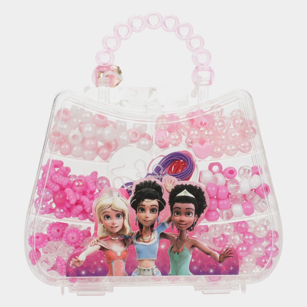 Prinzessin Freunde machen Ihren eigenen Perlenschmuck in der Handtasche