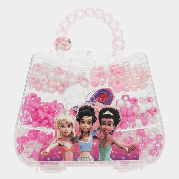 Prinzessin Freunde machen Ihren eigenen Perlenschmuck in der Handtasche