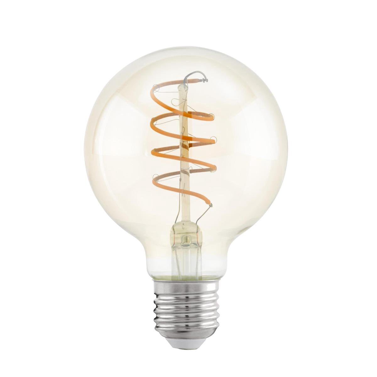 Eglo bernsteinfarbene LED-Lampe – E27 – ø 8 cm – 4 W – 2200 K